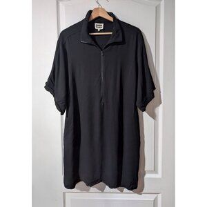 Bimba Y Lola | Viscose Zip Front Shirt Dress In Black